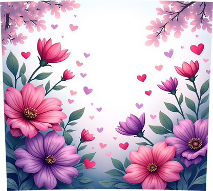 Purple and Pink Aster colorful tumbler