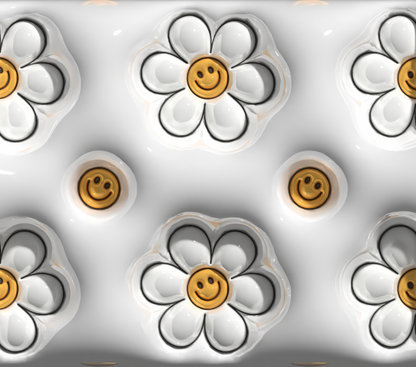 White Daisies with Smiley Faces