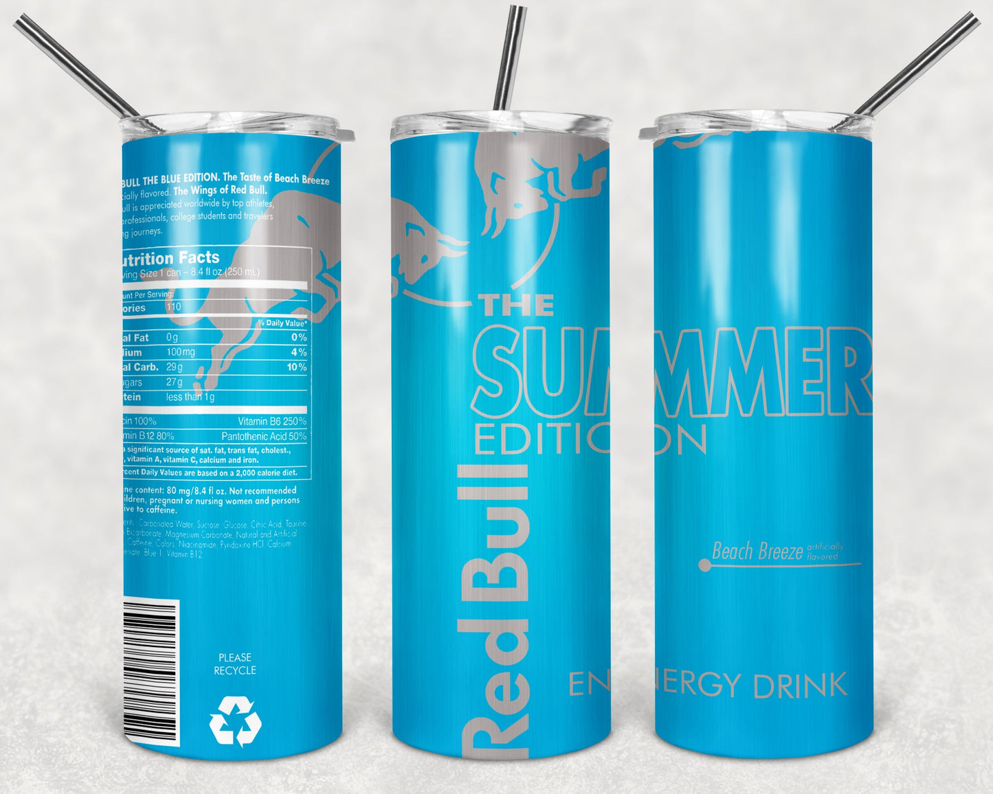 Red Bull Energy Drink The Summer Edition Beach Breeze Tumbler