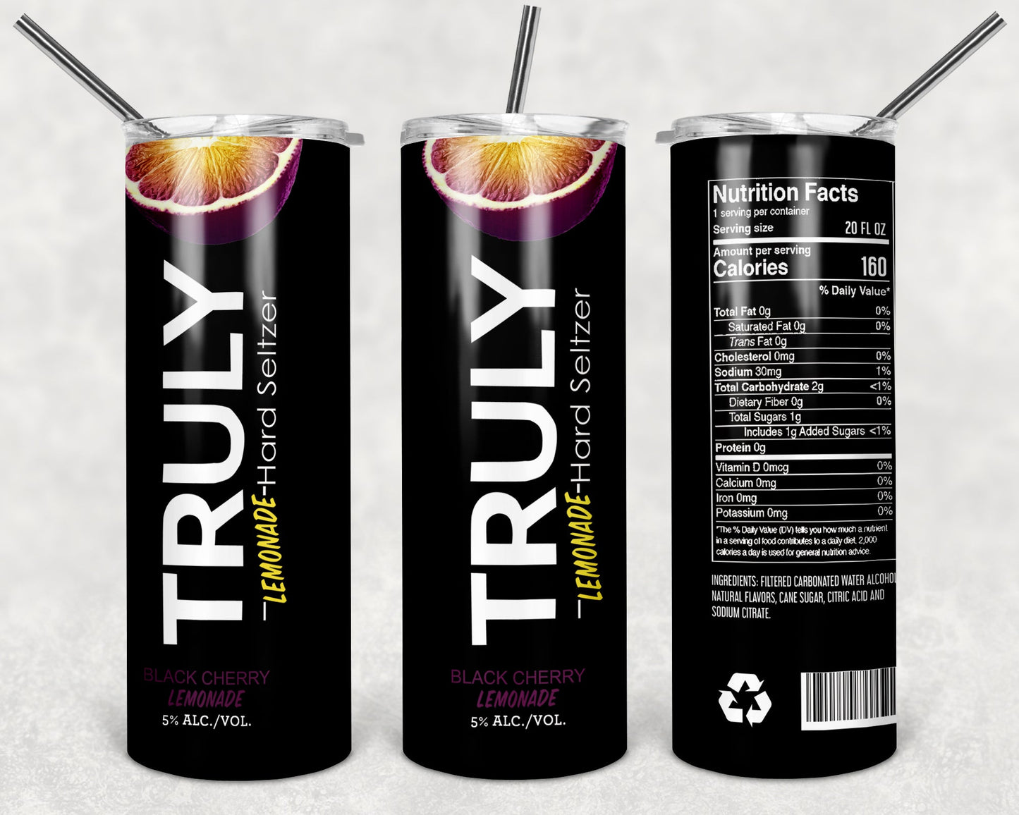Truly Lemonade Hard Seltzer tumbler
