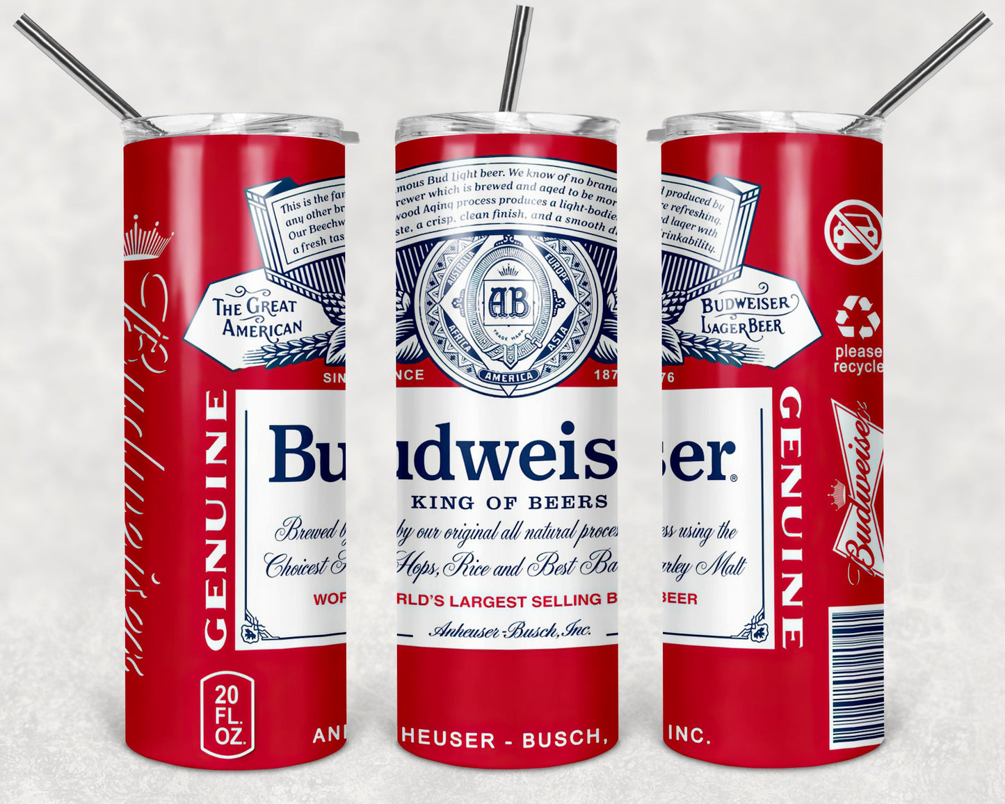 Budweiser 20 ounce Tumbler