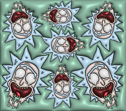 Morty 3D Puff Zombie Tumbler