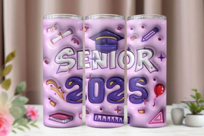 Senior 2025 3D Inflated tumbler