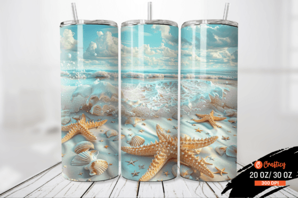 Beach, Starfish tumbler