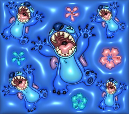 Stitch 3D Inflated tumbler