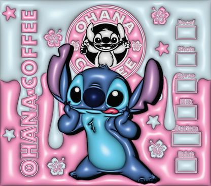 Ohana 3D Coffee Starbucks tumbler