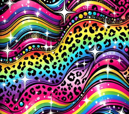 Rainbow sparkle leopard tumber