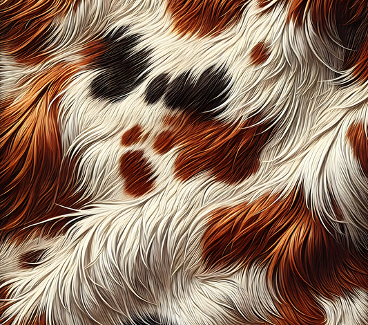 Brown and White fur tumbler