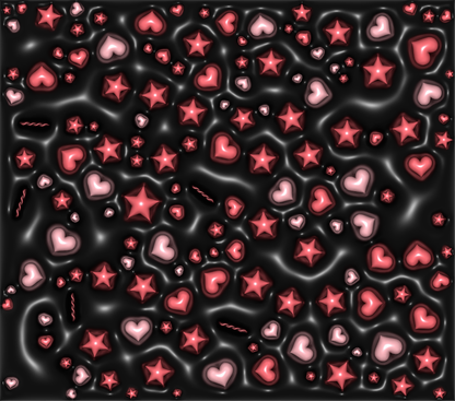 Pink stars and hearts tumbler