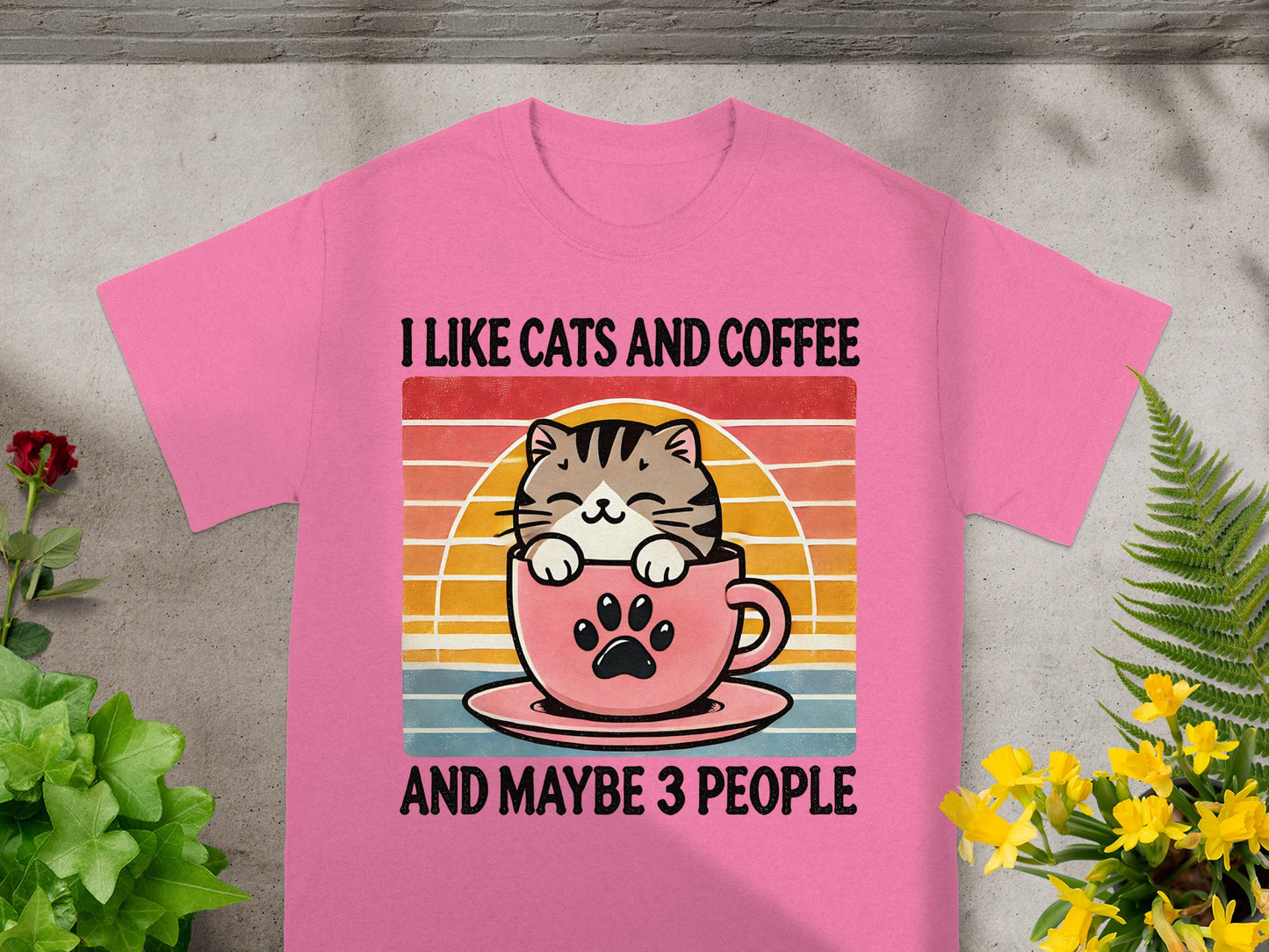 I Like Cats and Coffee and Maybe 3 People T-shirt