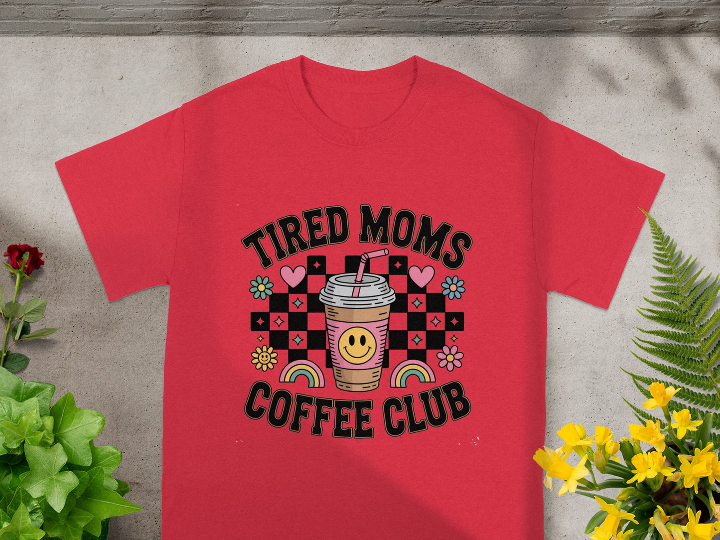 Tired Moms Coffee Club Graphic T-Shirt Ideal Gift