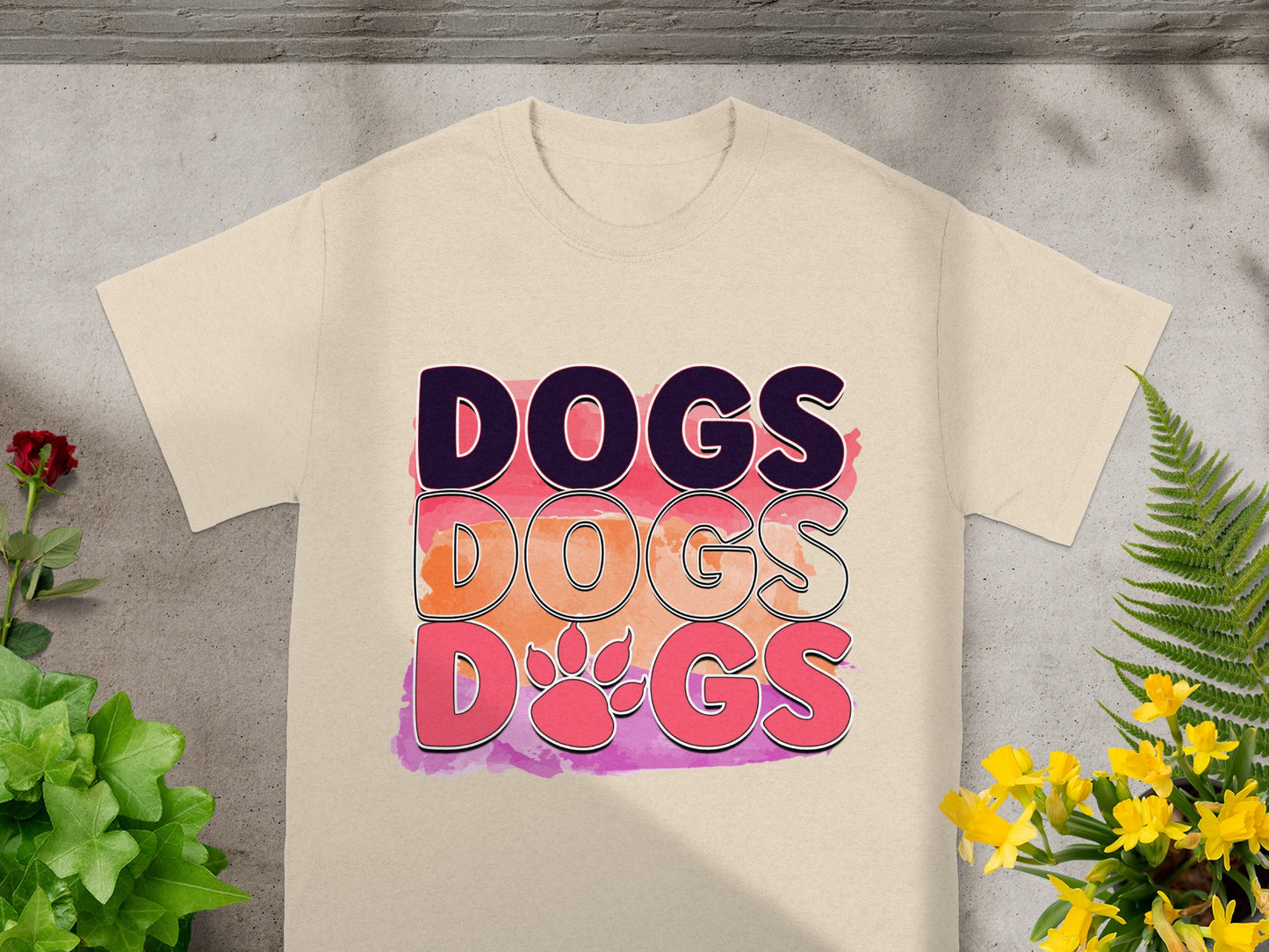 Colorful Dogs Repeat Design Casual Wear Shirt