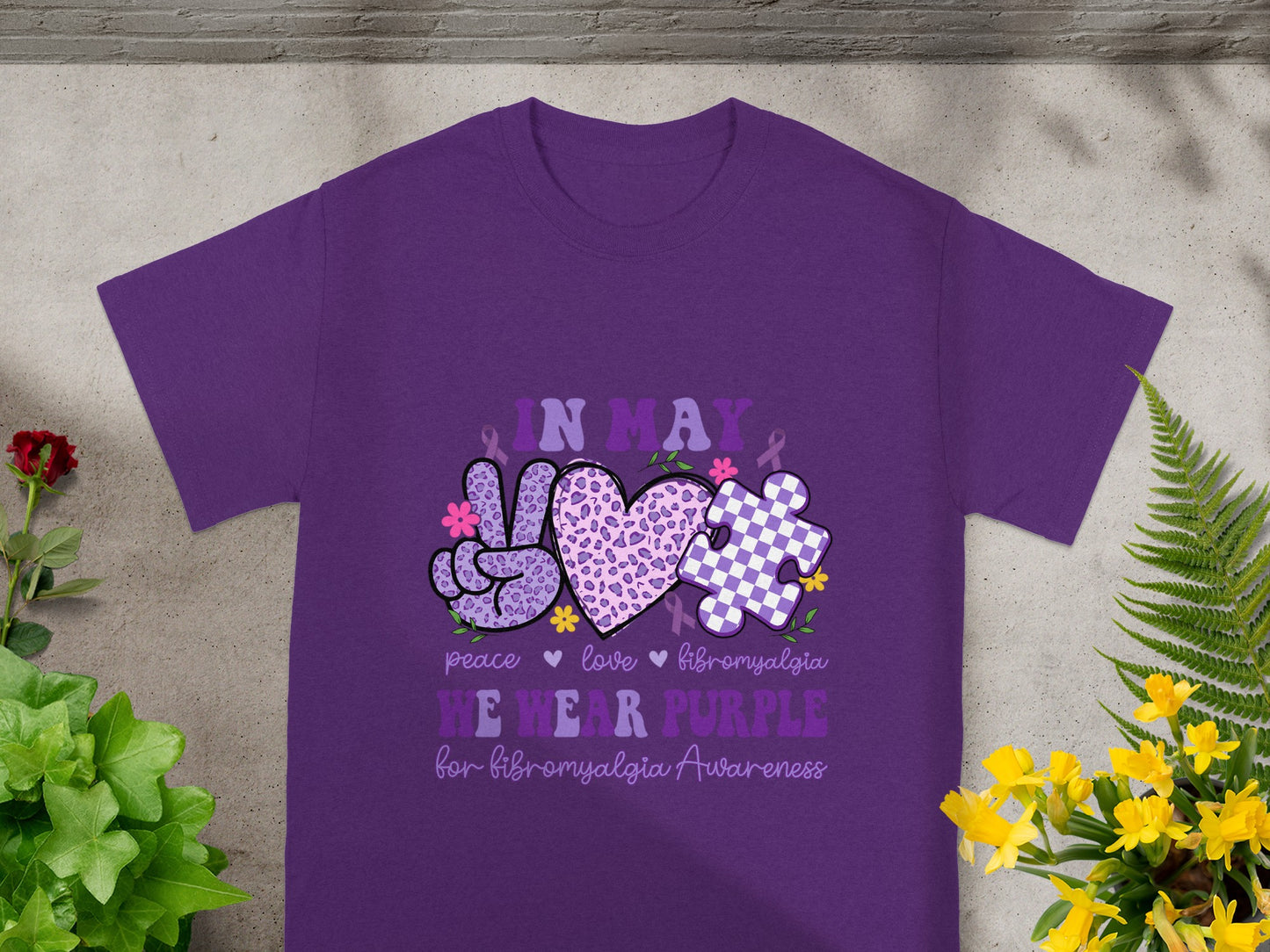 In May We Wear Purple for Fibromyalgia Awareness Shirt