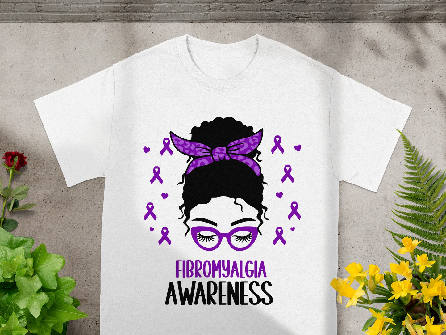 Fibromyalgia Awareness Graphic Design T-shirt