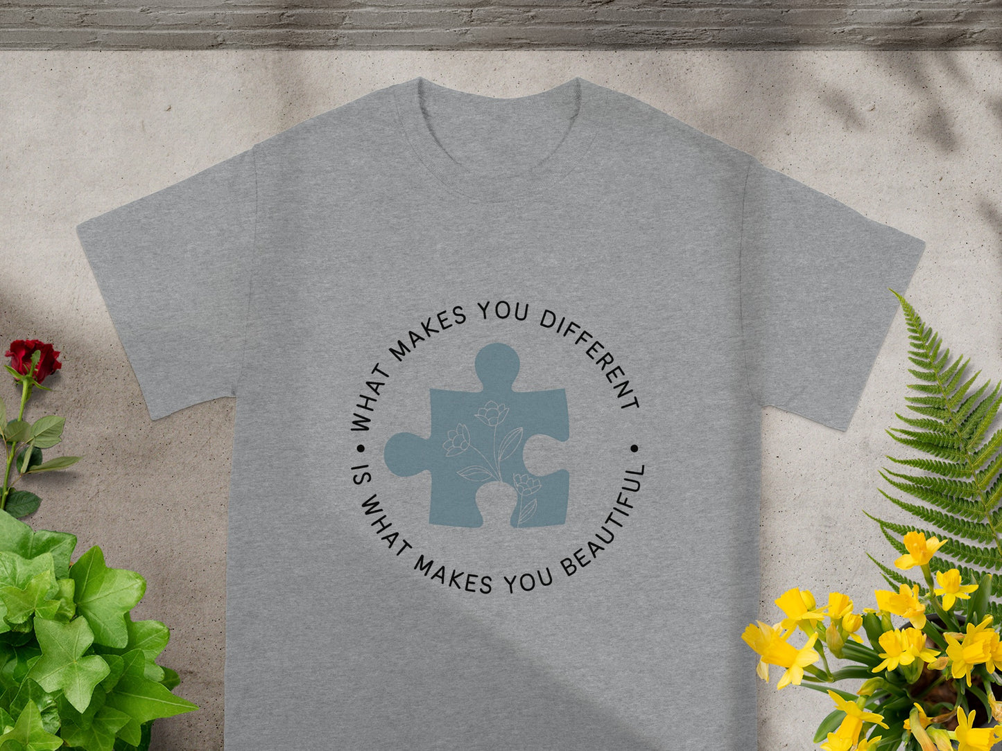 Inspirational Puzzle Piece Quote Graphic T-shirt