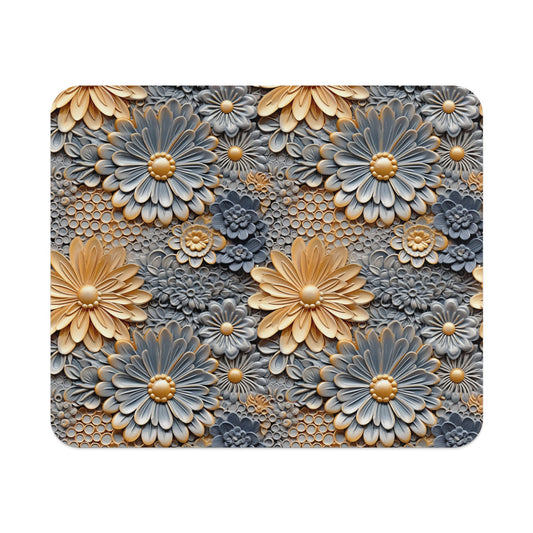Floral Pattern Design with Blue and Gold Flowers product