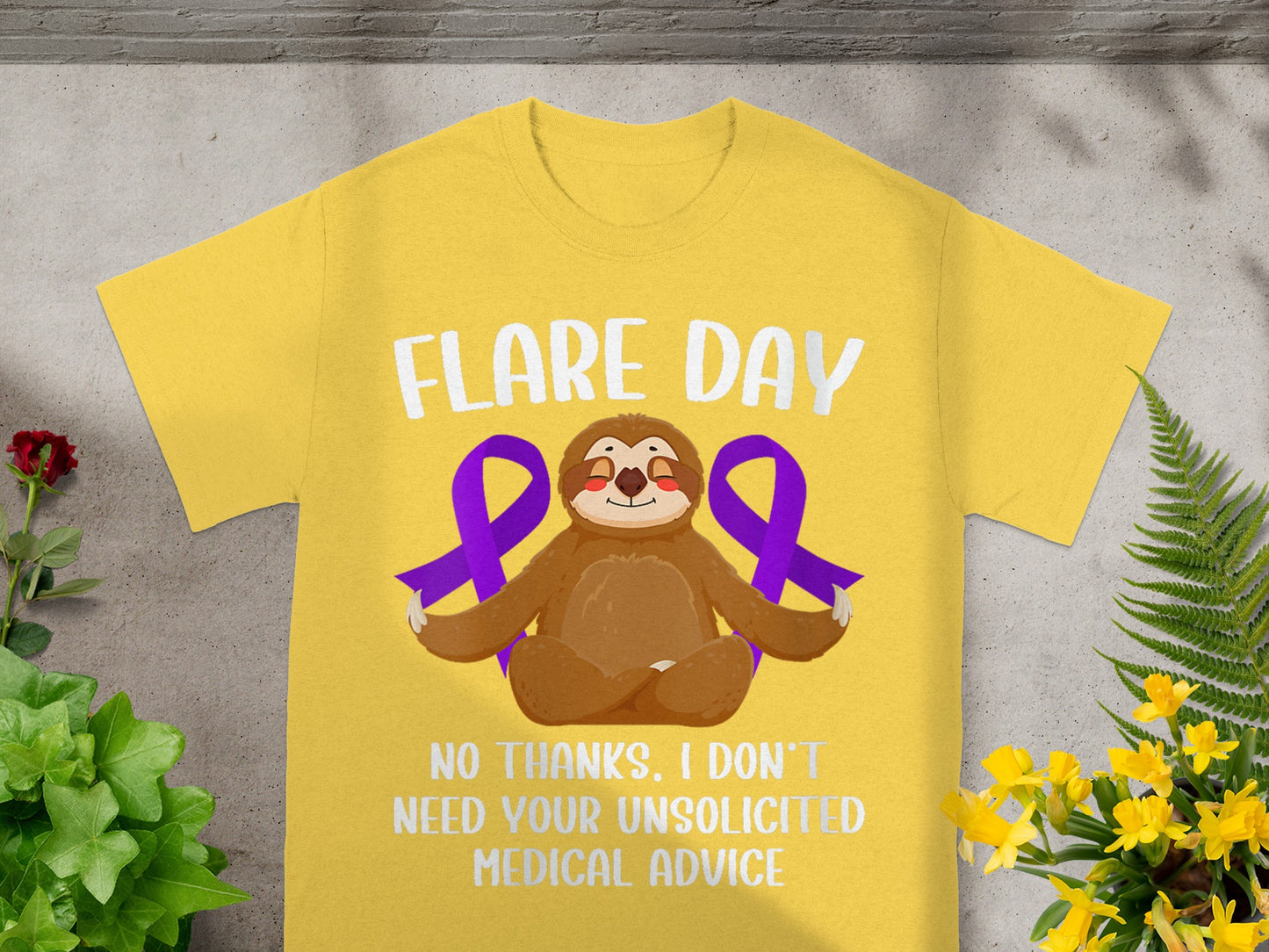 Flare Day Sloth No Unsolicited Medical Advice T-Shirt