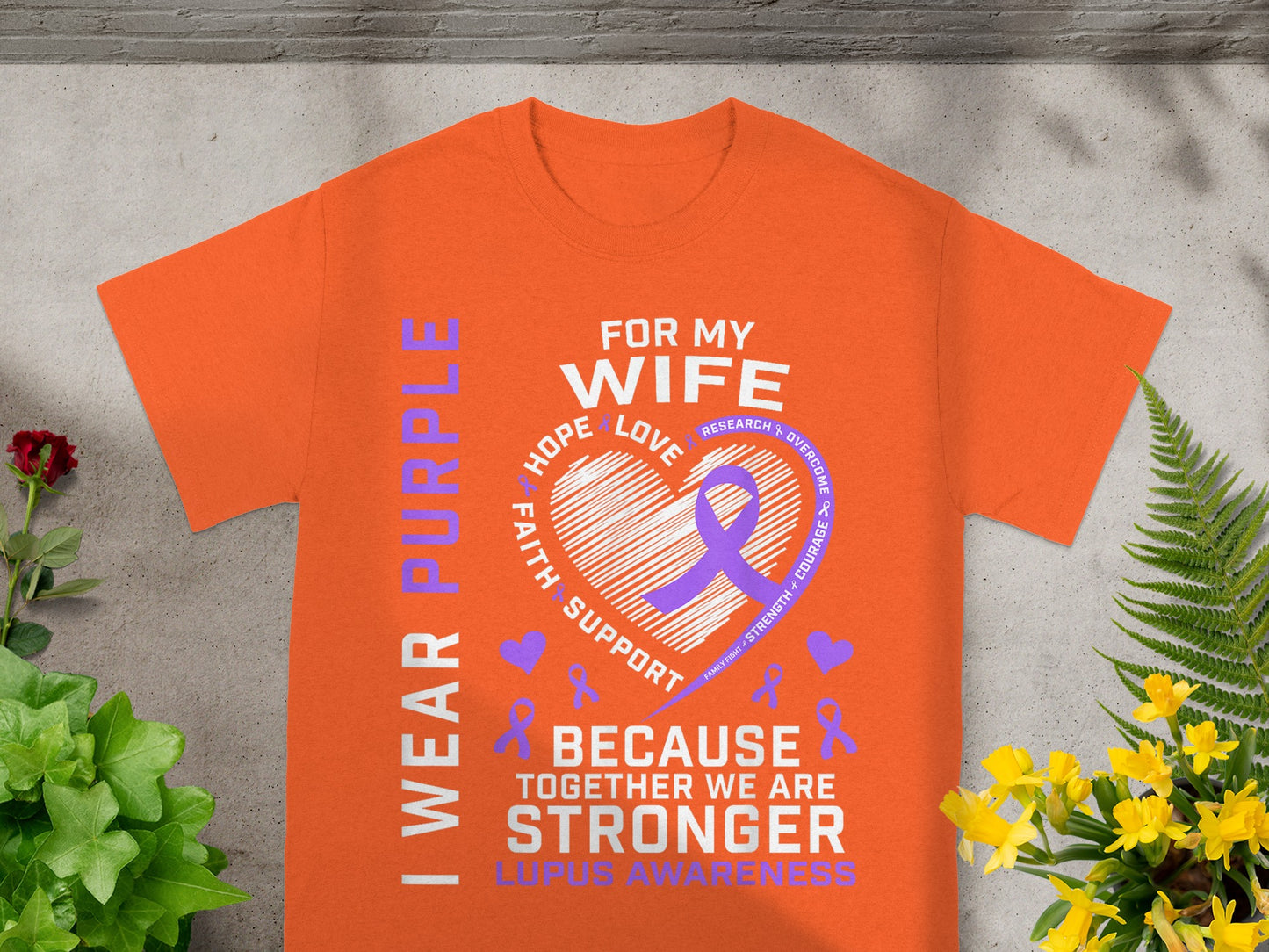 Lupus Awareness I Wear Purple For My Wife T-Shirt