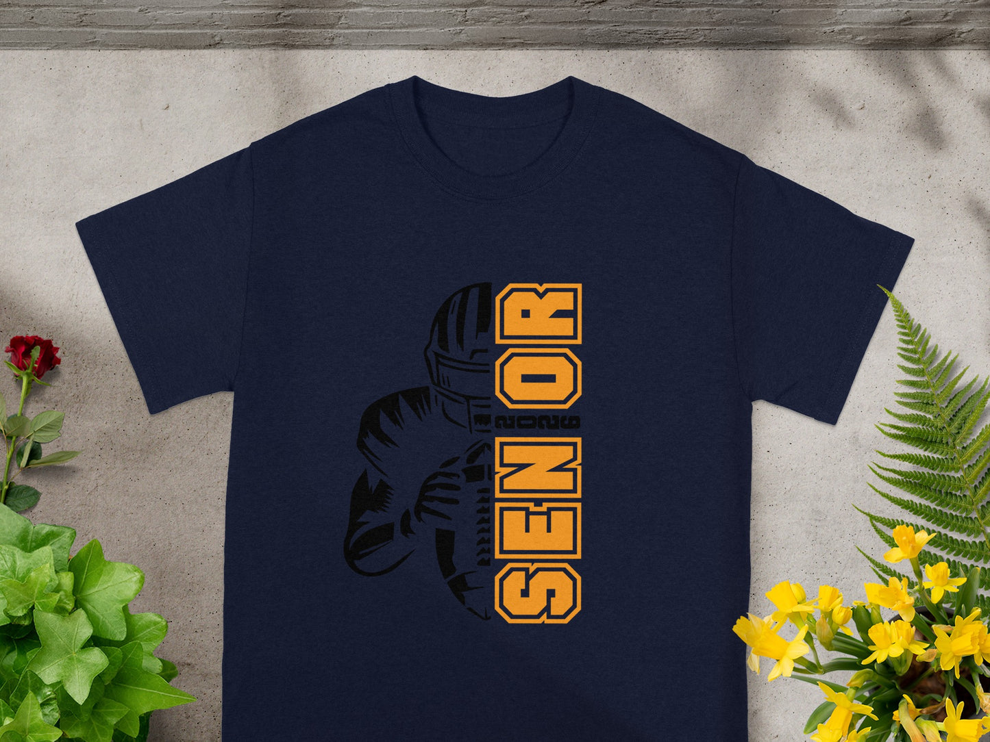 SENIOR Football Player Graphic T-Shirt for Seniors