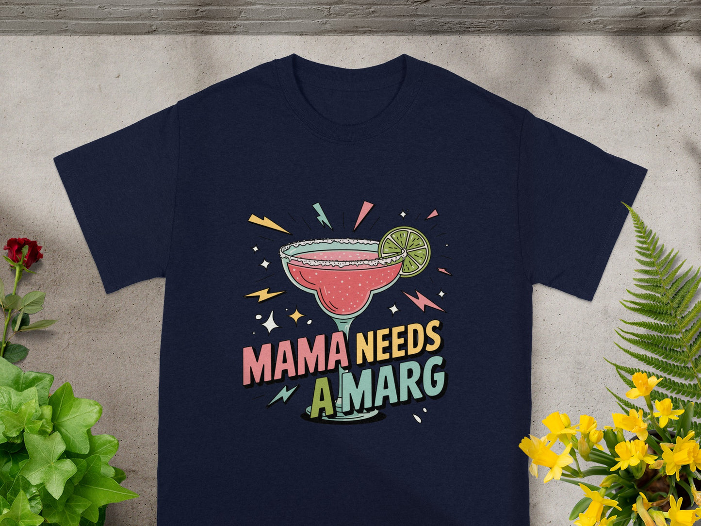 Mama Needs A Marg Colorful Graphic T-Shirt Product