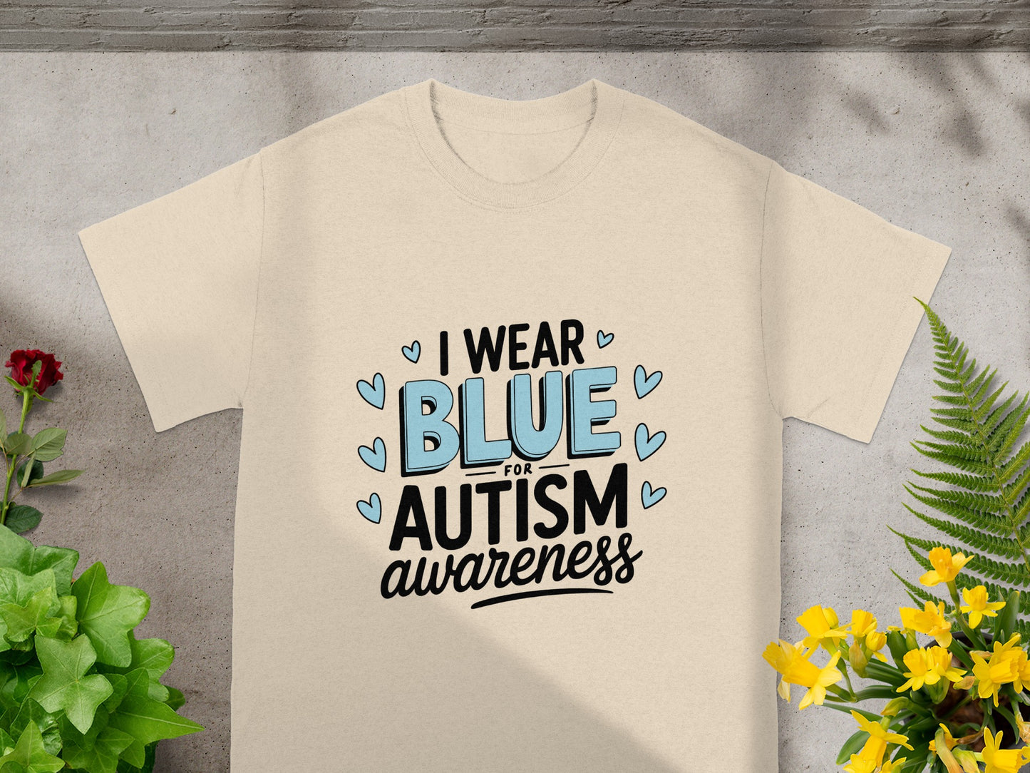 I Wear Blue for Autism Awareness Graphic T-shirt