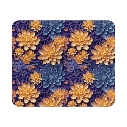Vibrant Floral Pattern Mouse Pad With Colorful Design