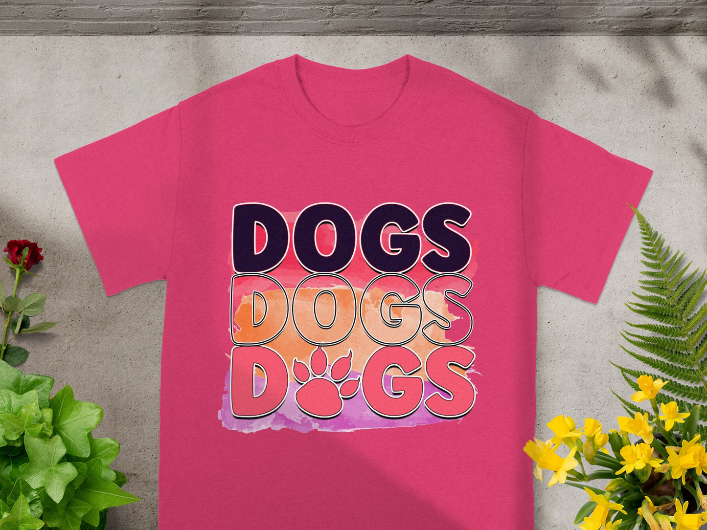 Dogs Gradient Design Shirt for Pet Lovers Product