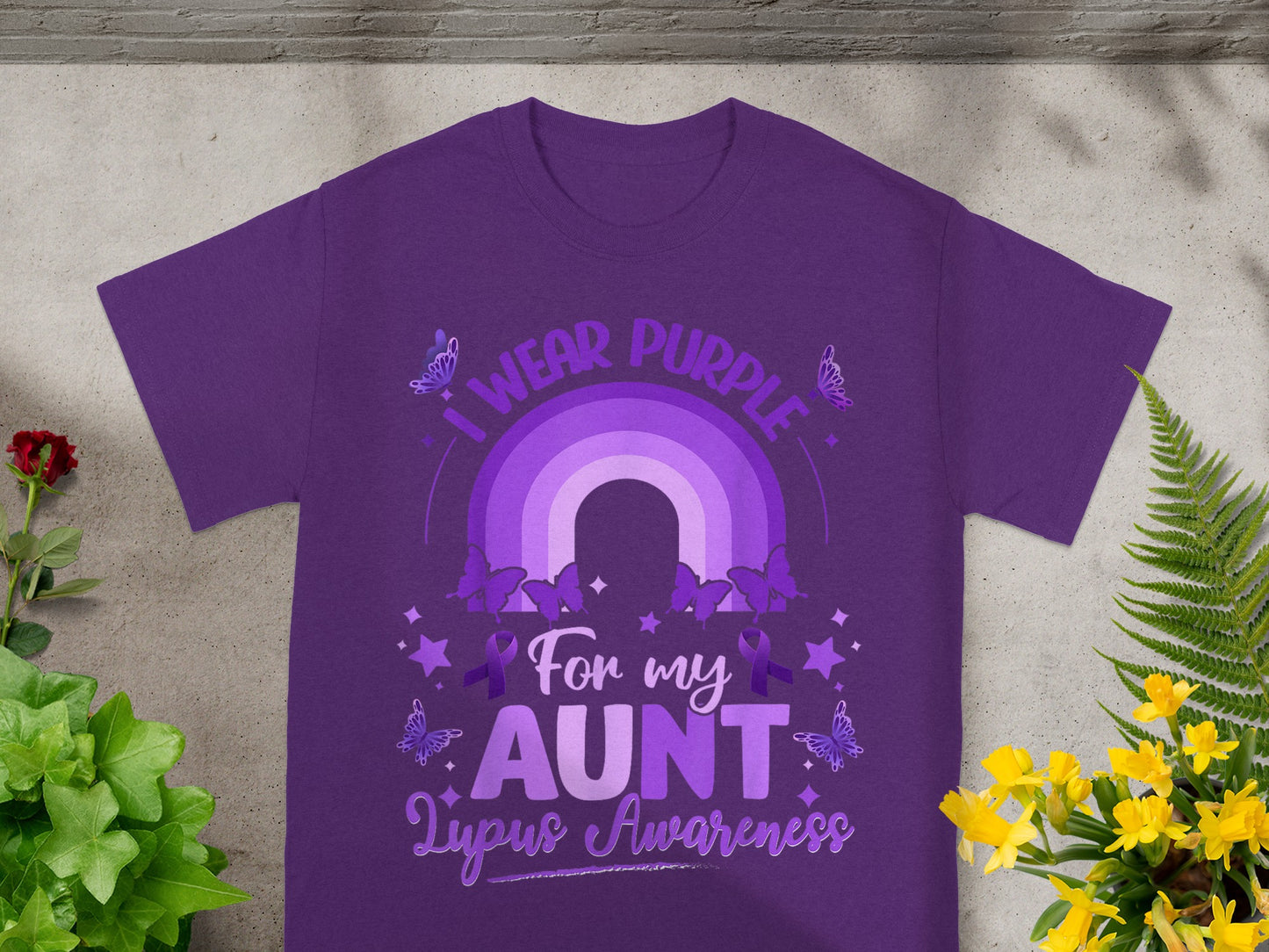 I Wear Purple For My Aunt Lupus Awareness T-Shirt