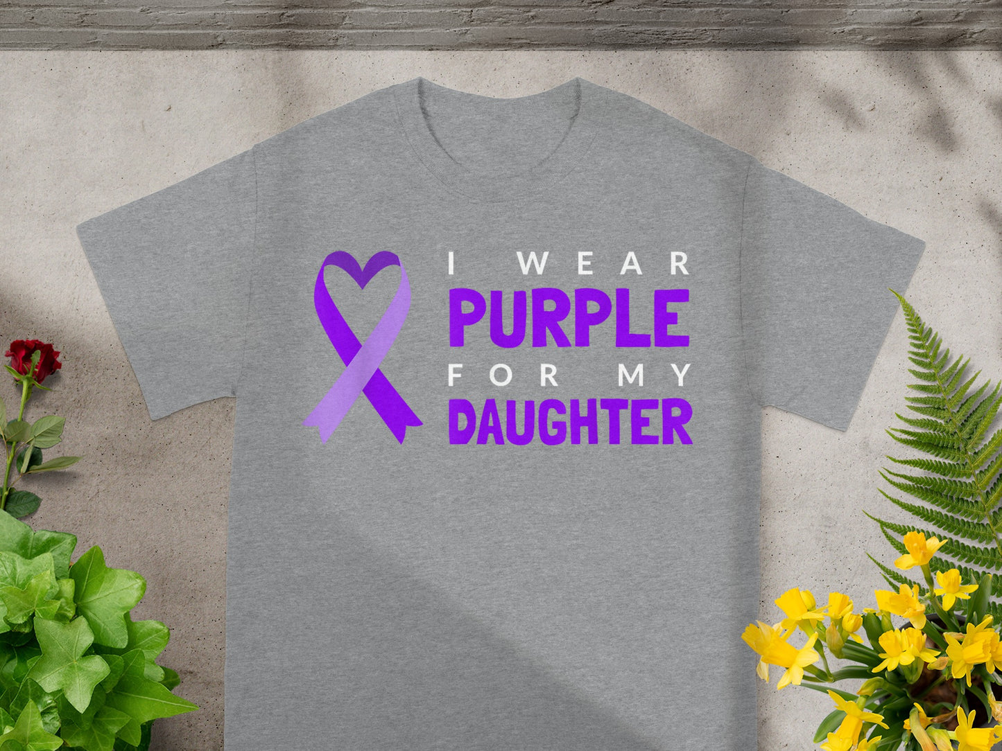 I Wear Purple For My Daughter Awareness T-shirt