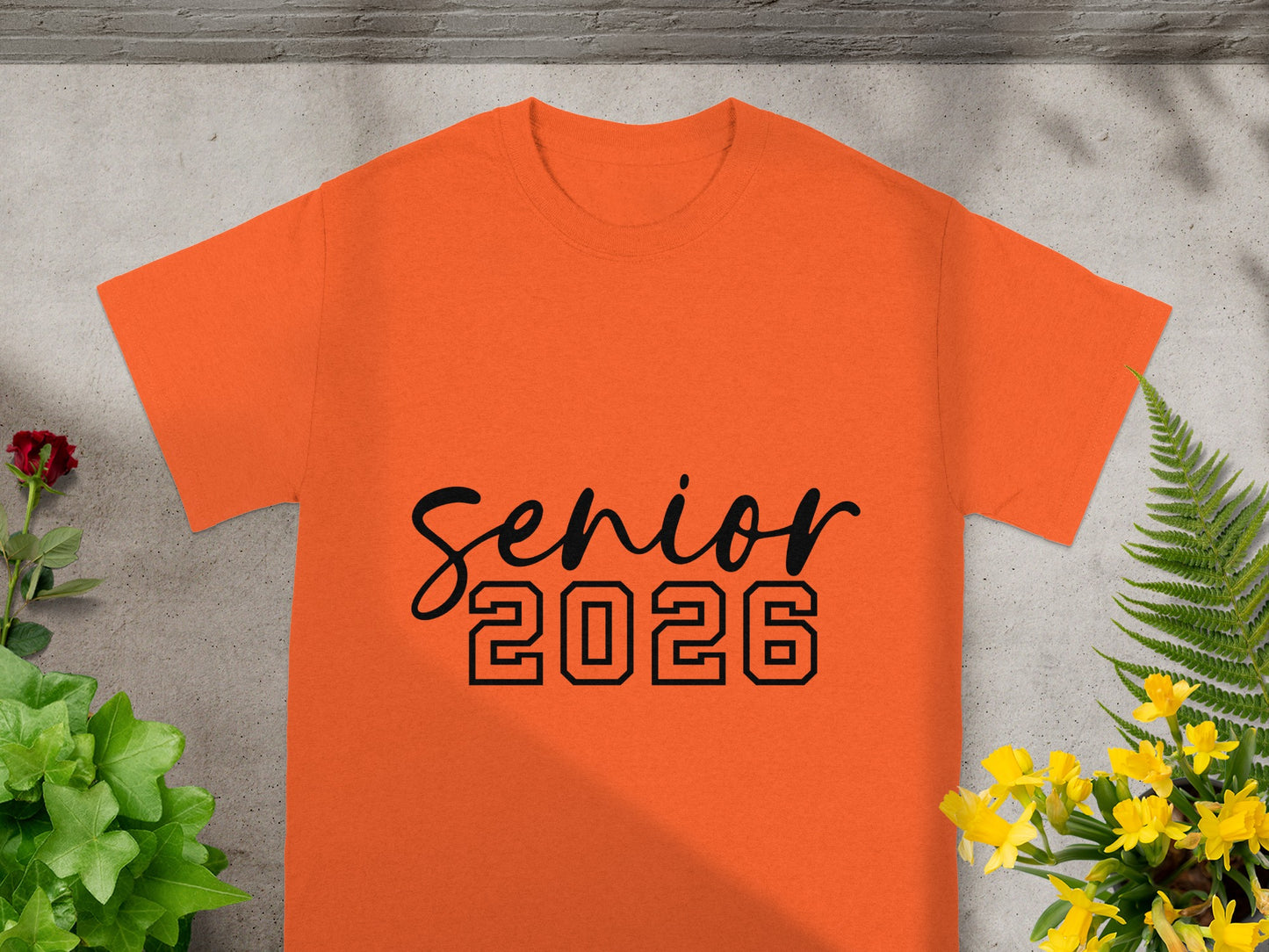 Senior 2026 Graduation Class Orange Tee Shirt