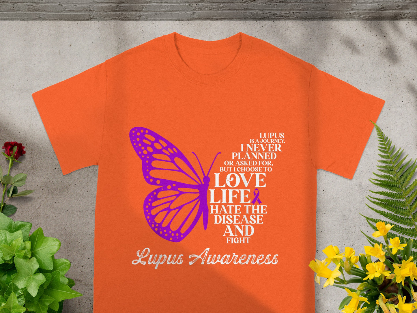 Lupus Awareness Butterfly Design T-Shirt Product