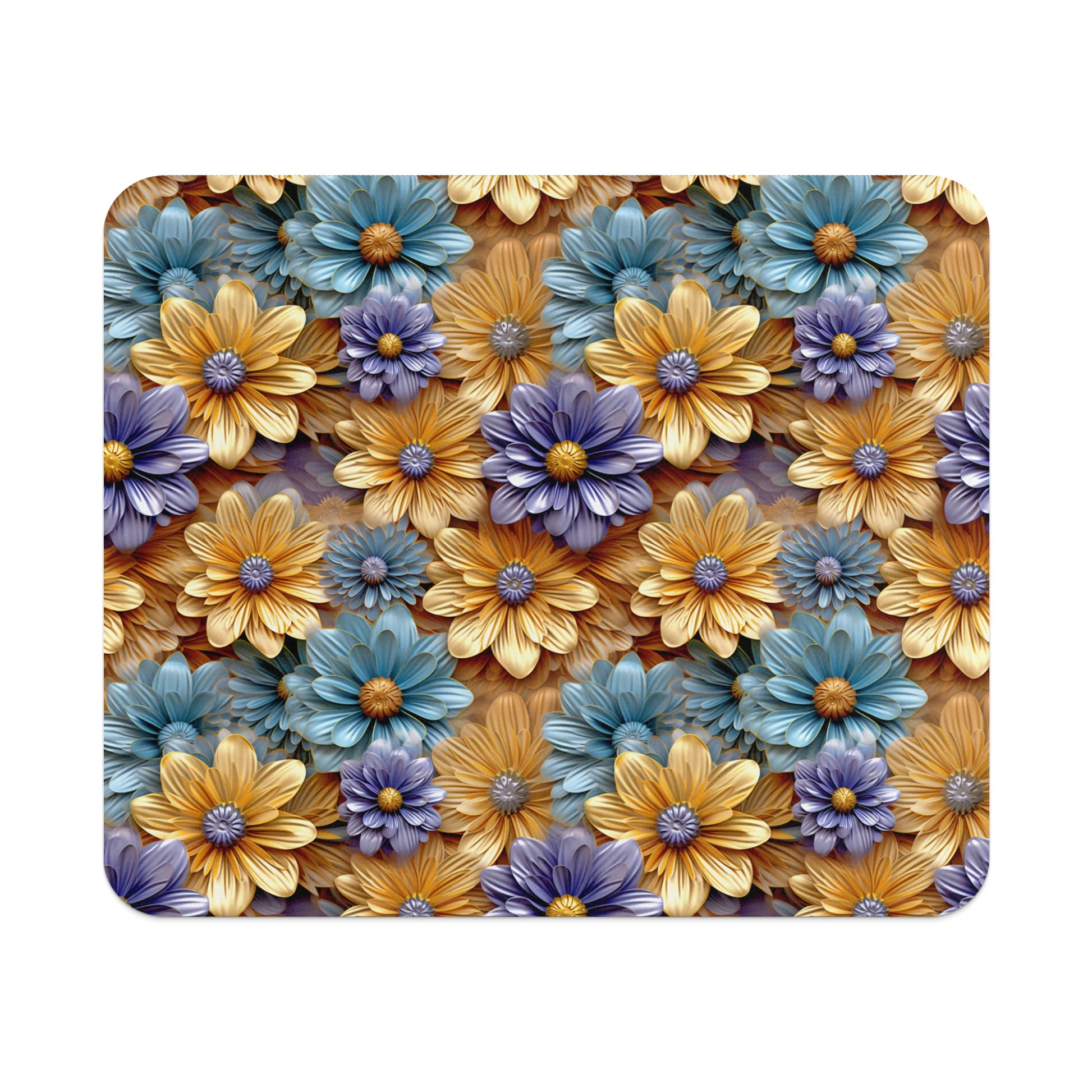 Colorful Floral Pattern Design Rectangular Mouse Pad
