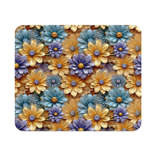 Colorful Floral Pattern Design Rectangular Mouse Pad