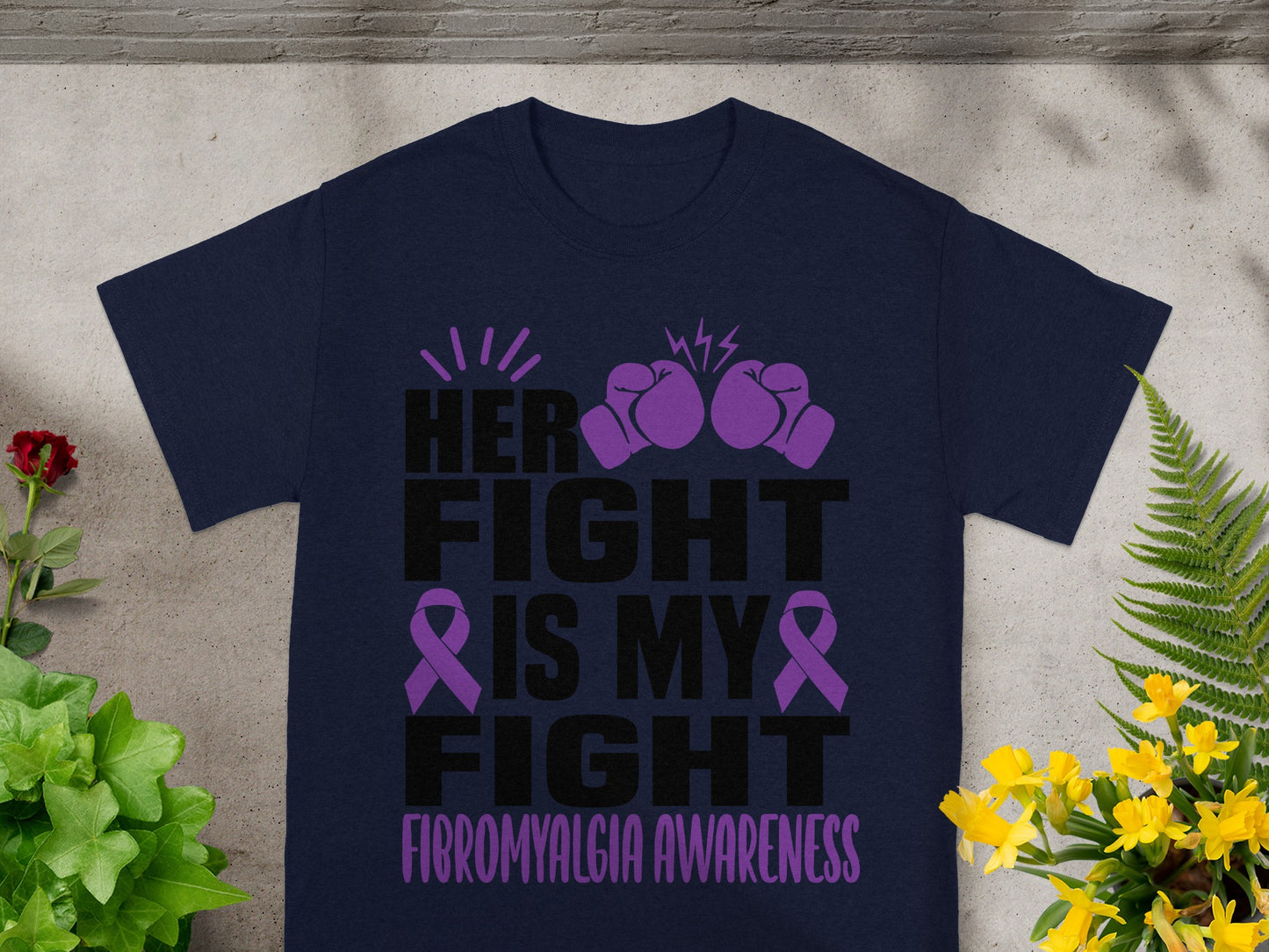 Her Fight Is My Fight Fibromyalgia Awareness Shirt