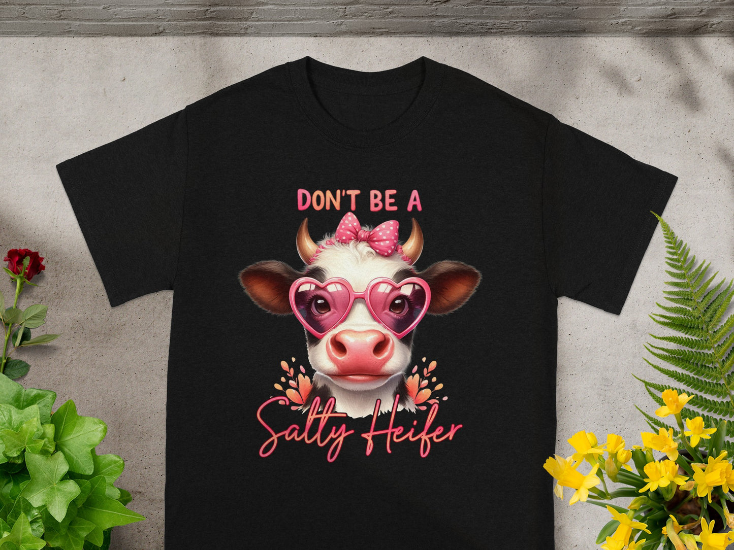 Don't Be a Salty Heifer Funny Cow Design Shirt