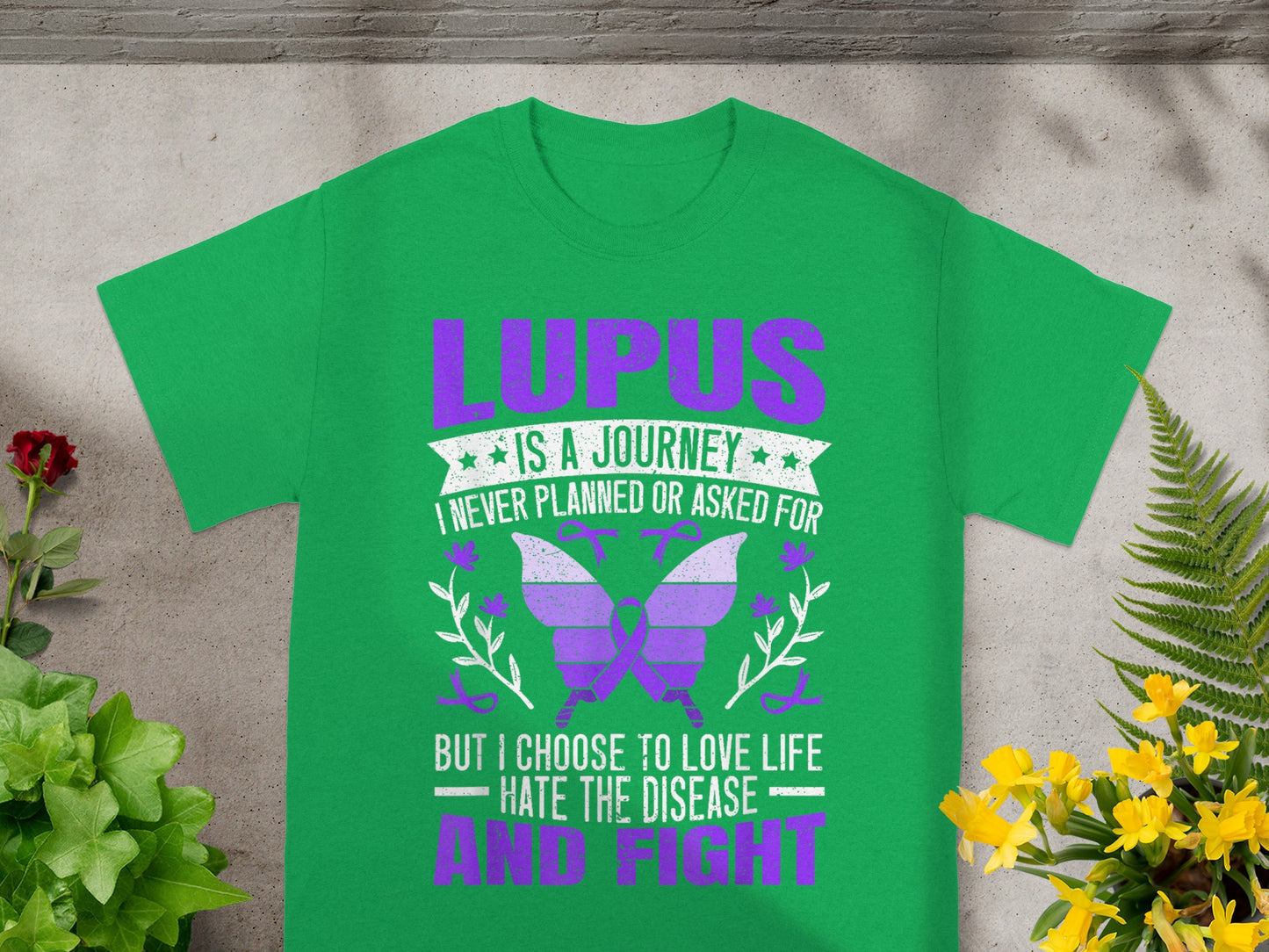 Lupus Is a Journey Inspirational Message T-Shirt