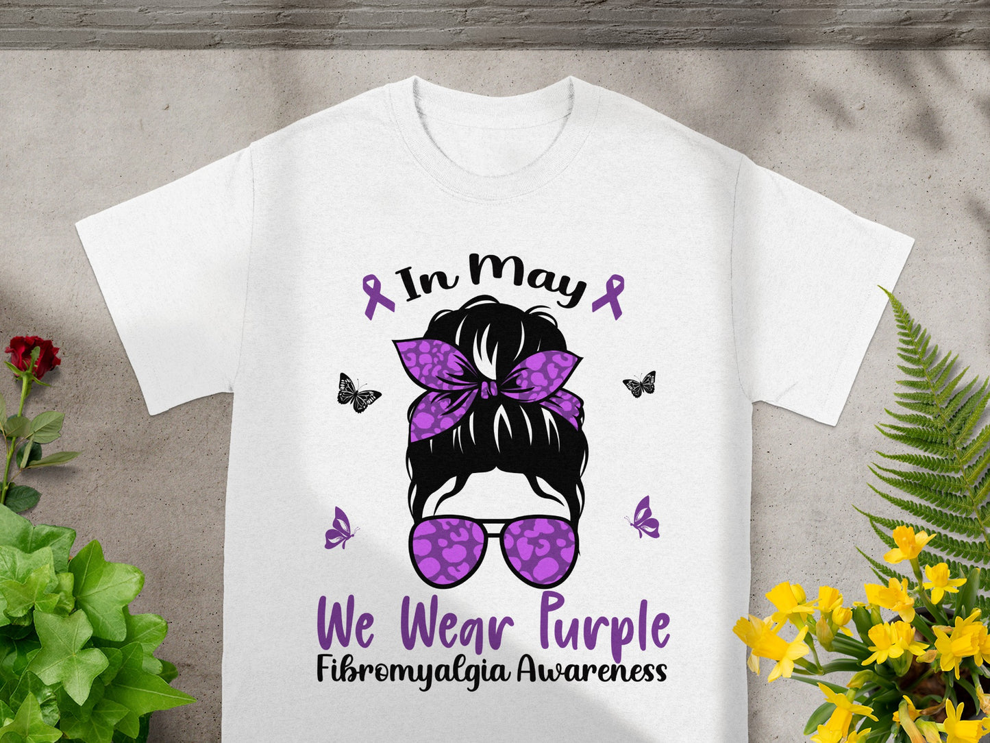 In May We Wear Purple Fibromyalgia Awareness Shirt