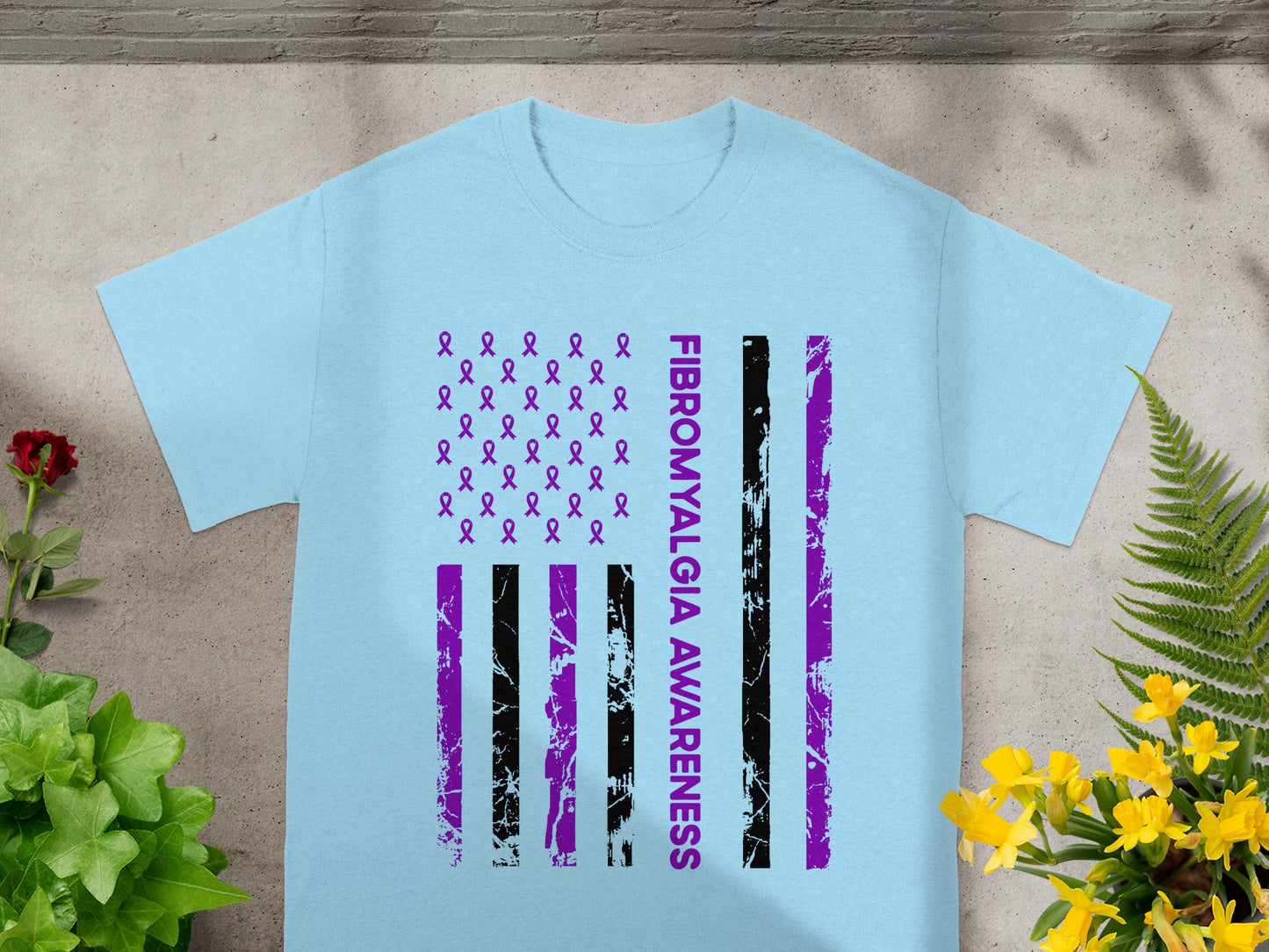 Fibromyalgia Awareness Ribbon Shirt Support Tee