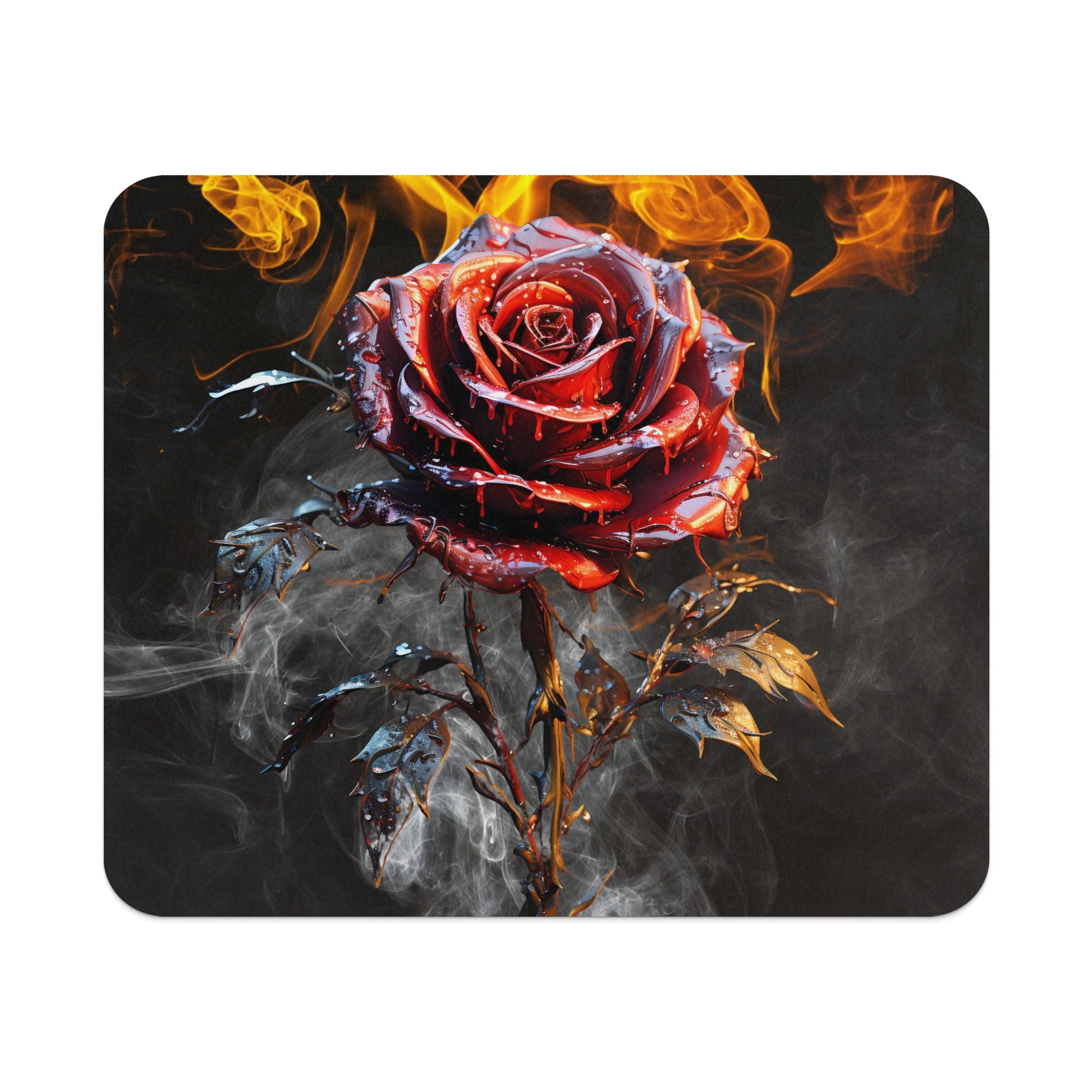 Fiery Smoky Rose Art Design for Unique Home Decor