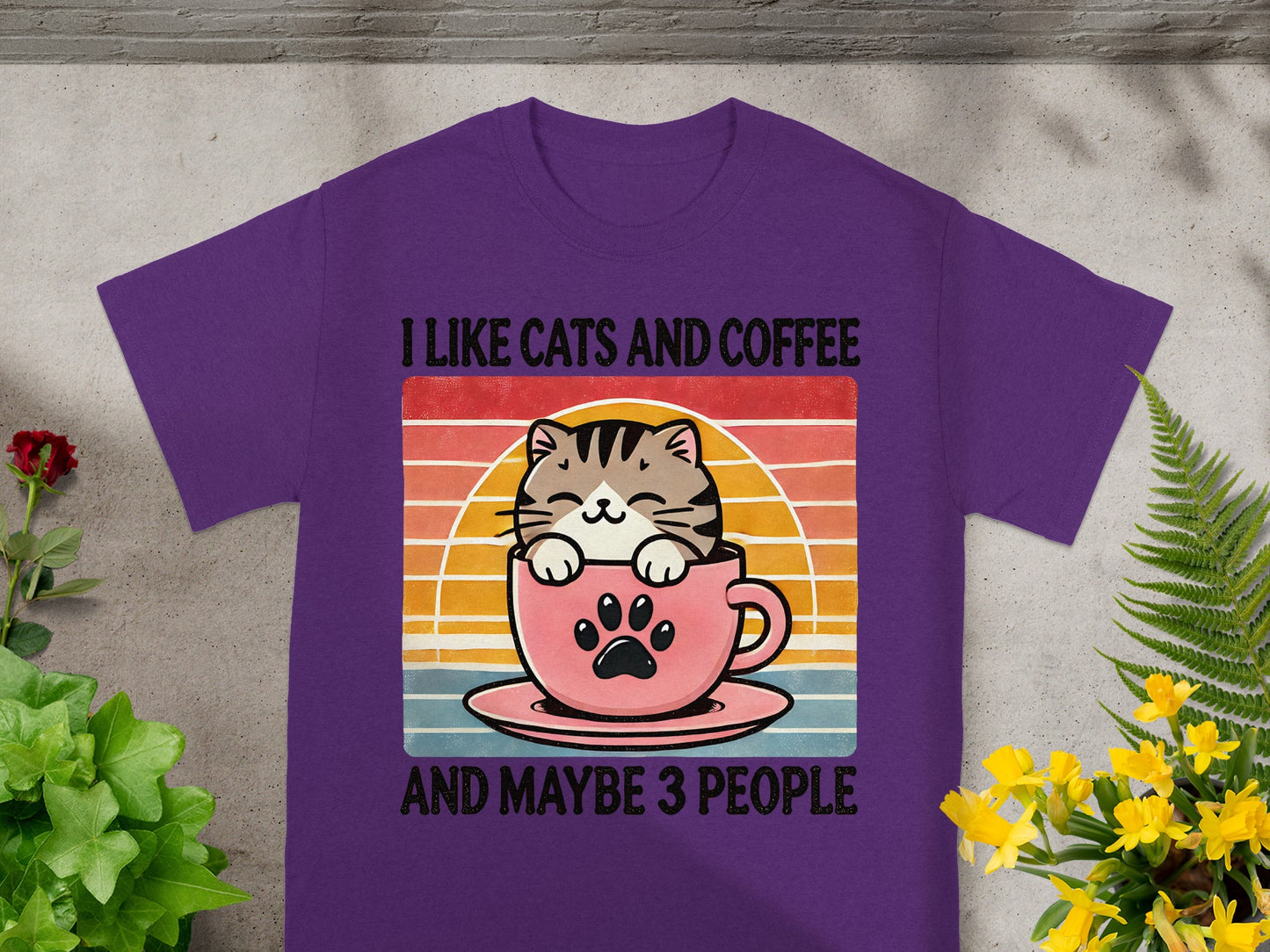 I Like Cats And Coffee And Maybe 3 People T-Shirt