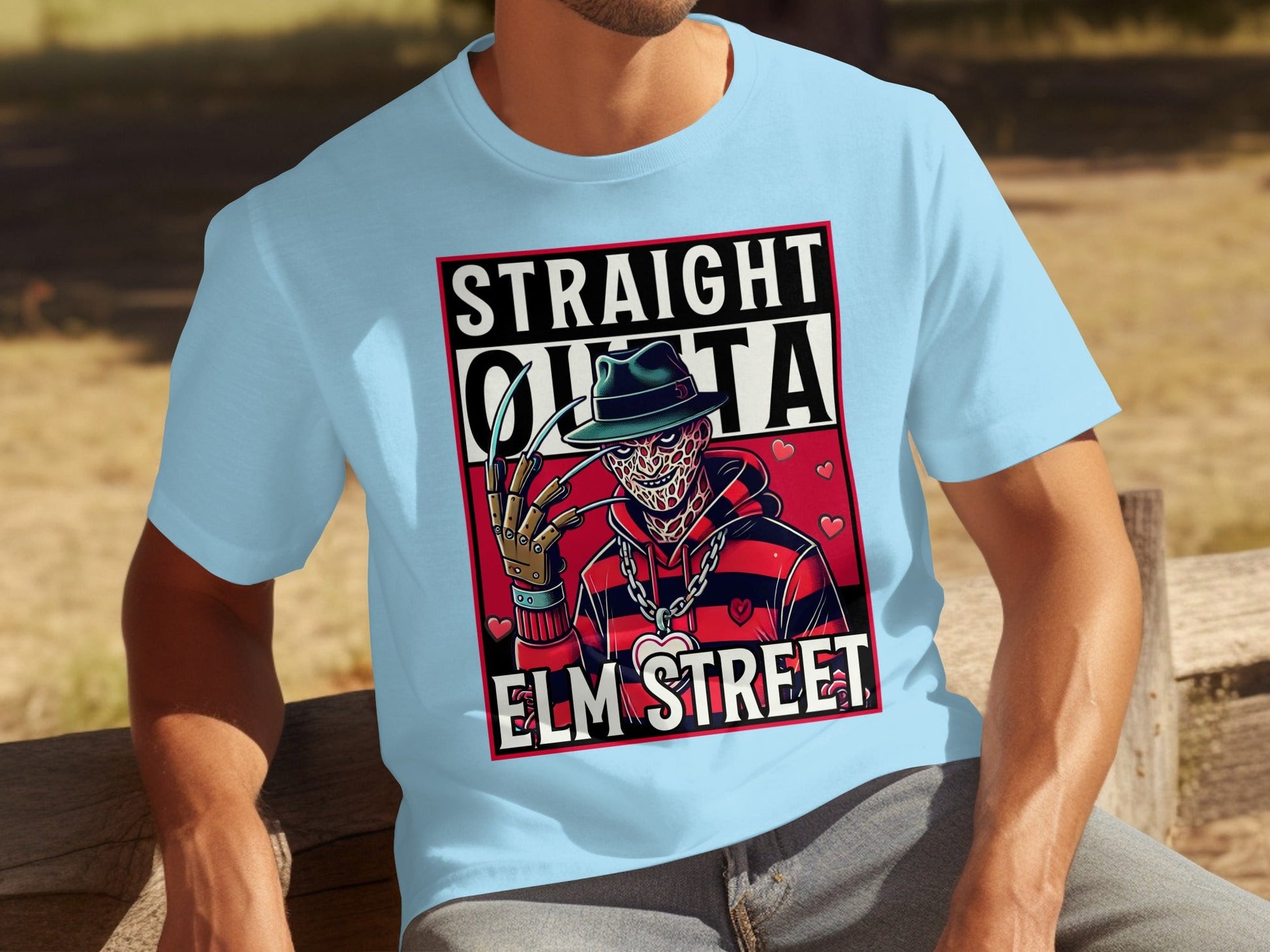 Straight Outta Elm Street Horror Graphic Tee
