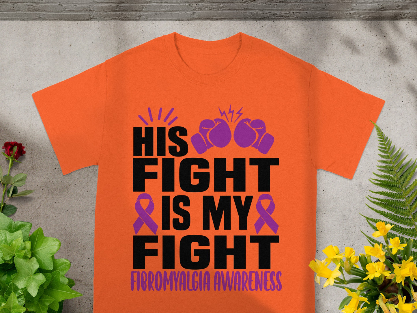 His Fight Is My Fight Fibromyalgia Awareness Shirt