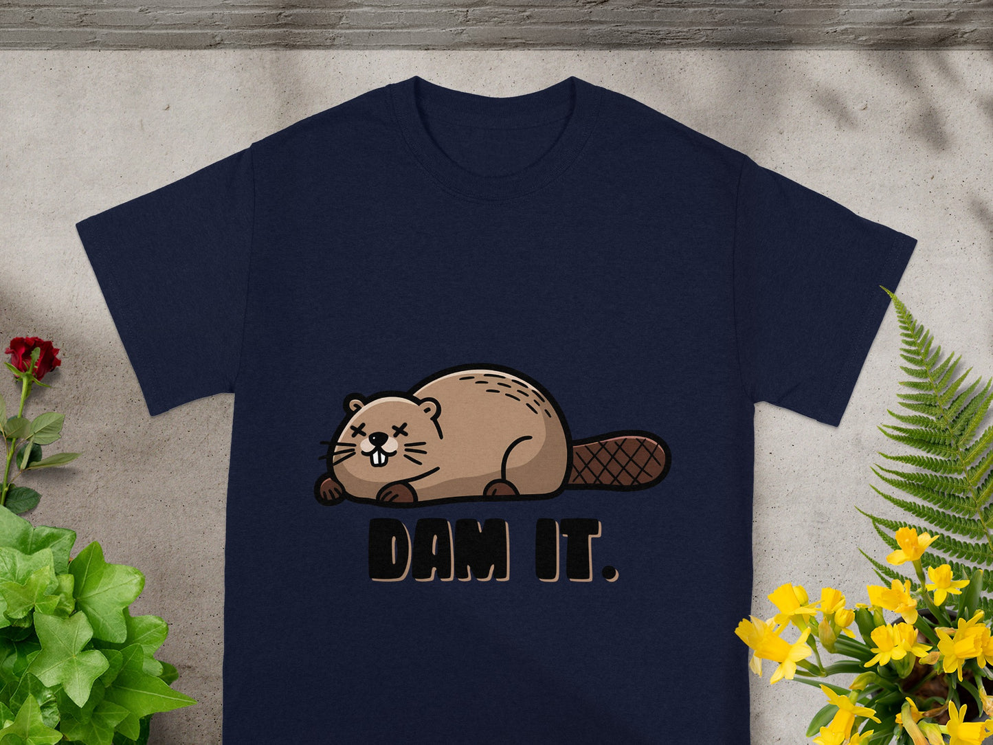 Dam It Beaver Graphic Design Humorous T-Shirt