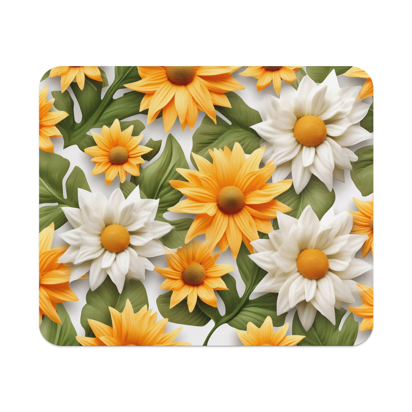 Bright Yellow and White Floral Pattern product