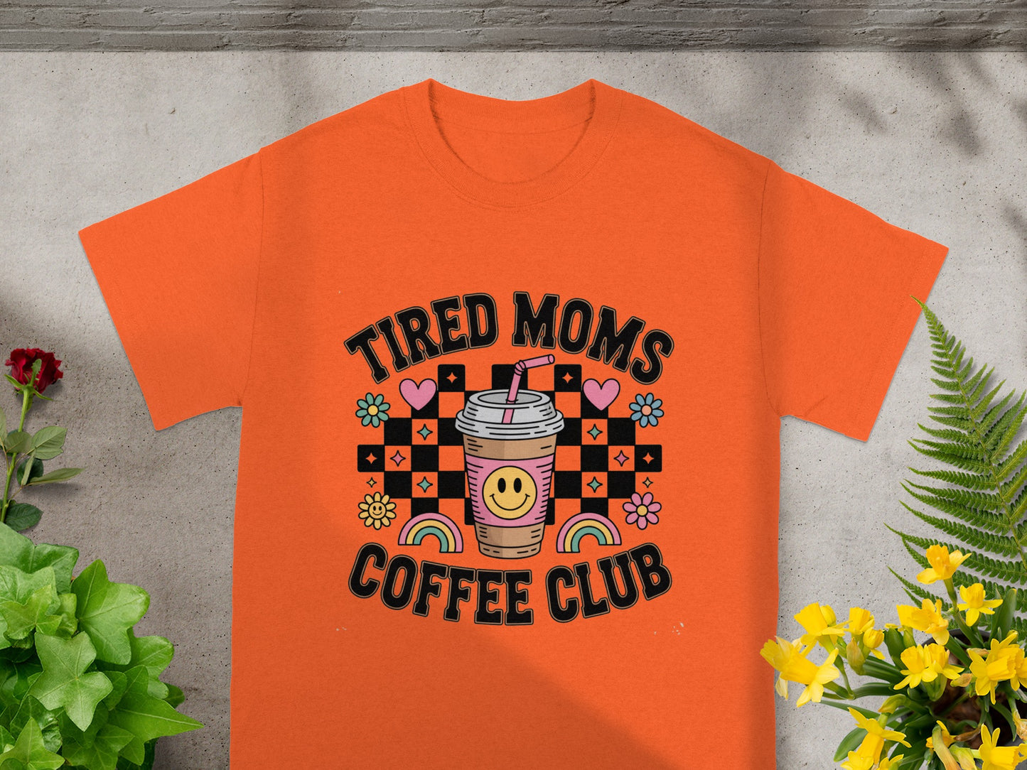 Tired Moms Coffee Club Graphic Tee Perfect for Moms