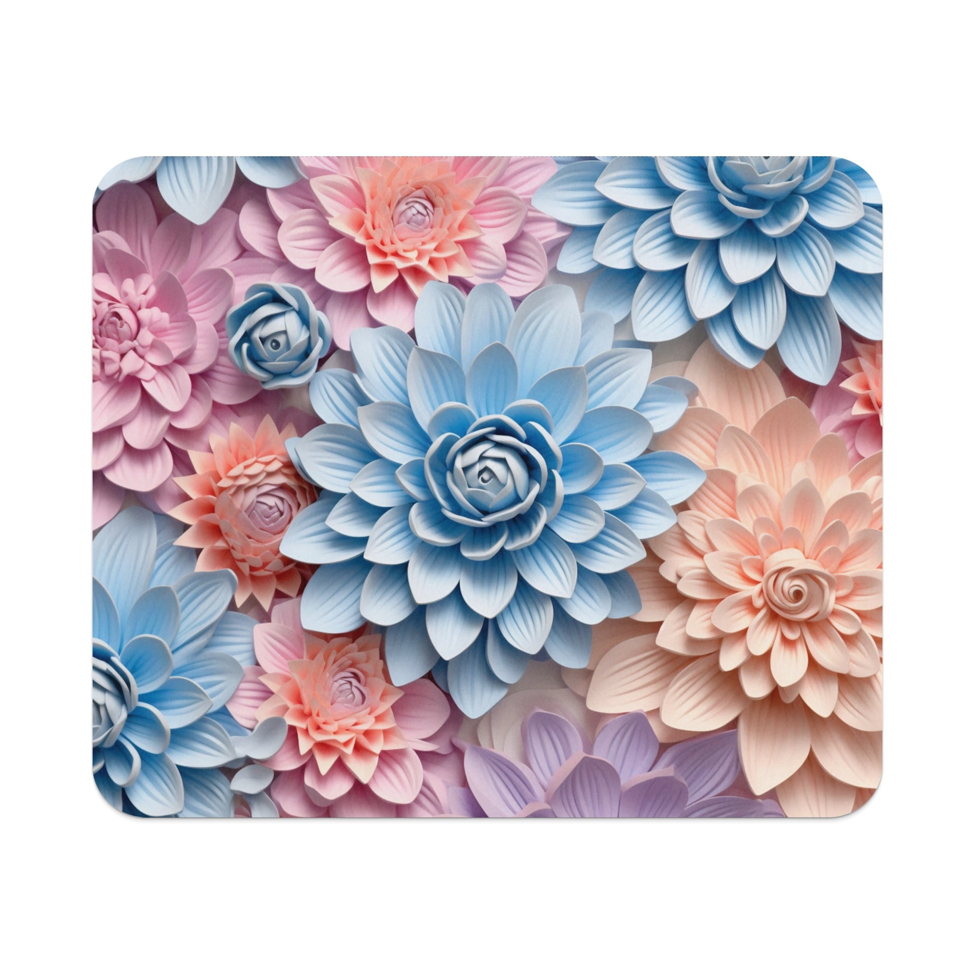 Colorful Floral Pattern Artistic Mouse Pad