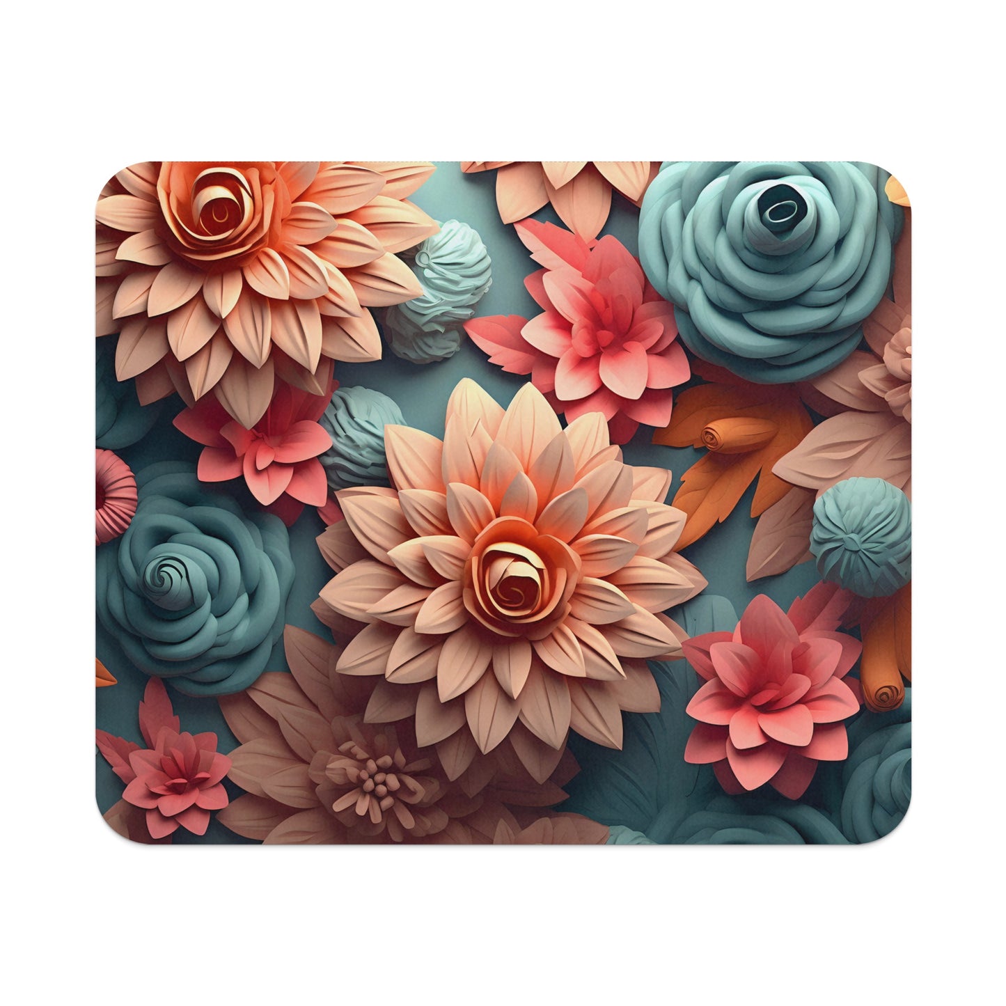 Colorful Floral Pattern Design Mouse Pad for Office Decor