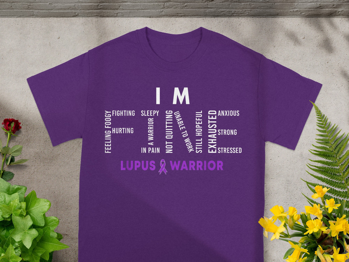 Purple Lupus Warrior Awareness Support T-Shirt