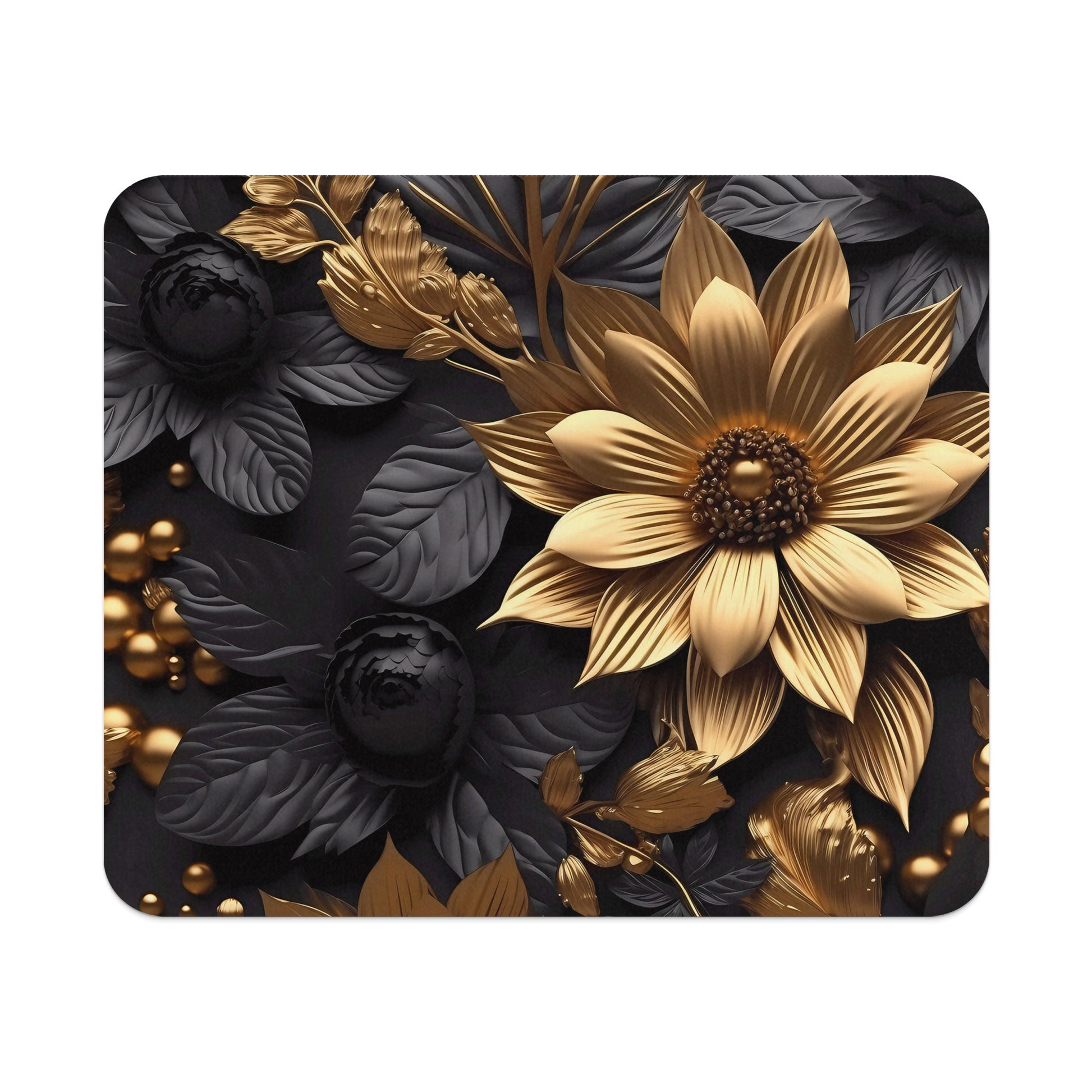 Elegant Black and Gold Floral Pattern product