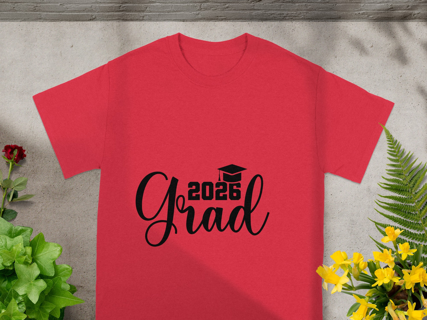 2026 Grad T-Shirt with Graduation Cap Graphic Shirt